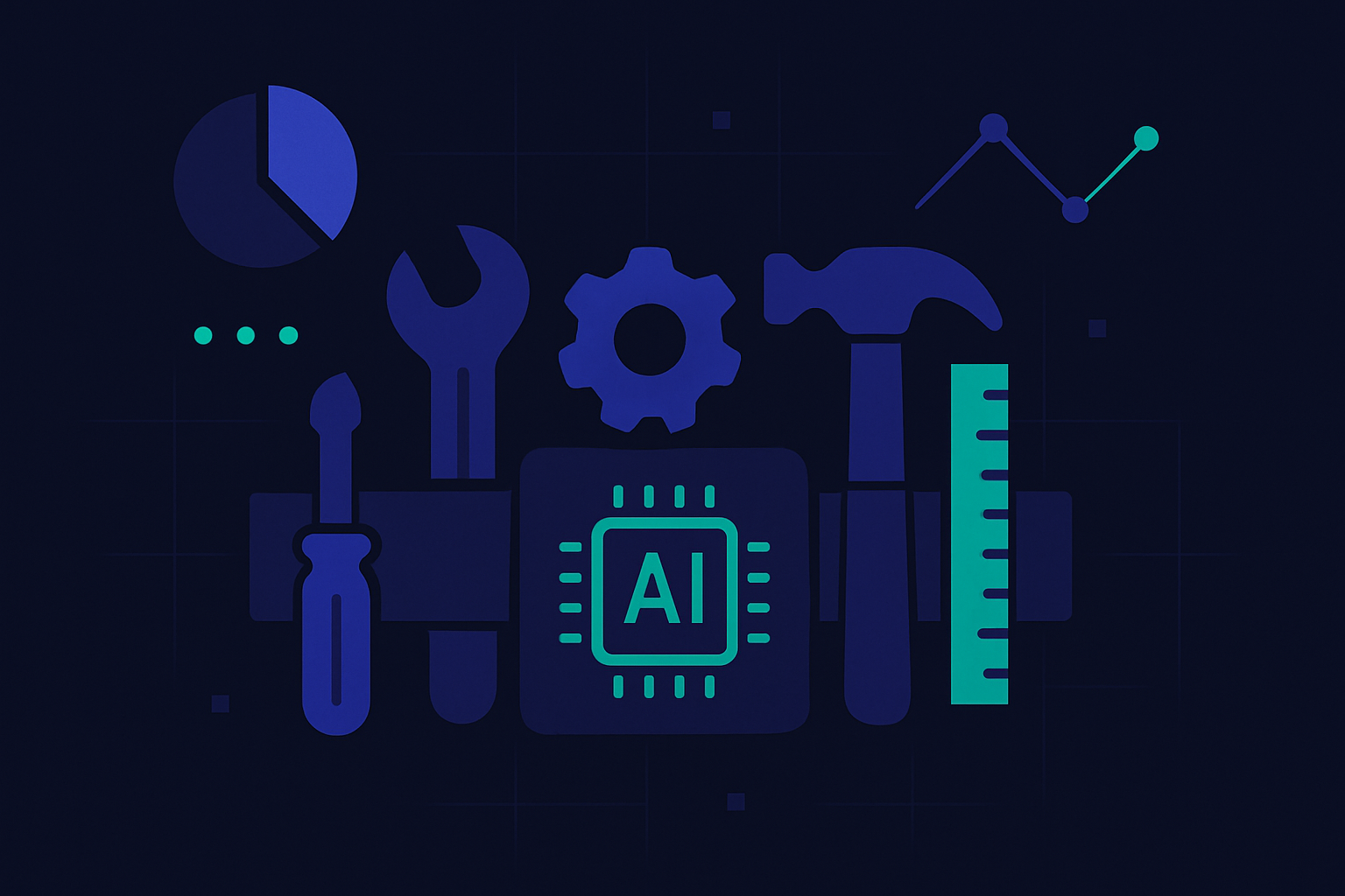 Ilustración editorial: ERP con inteligencia artificial